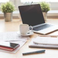 Online Bookkeeping using a laptop
